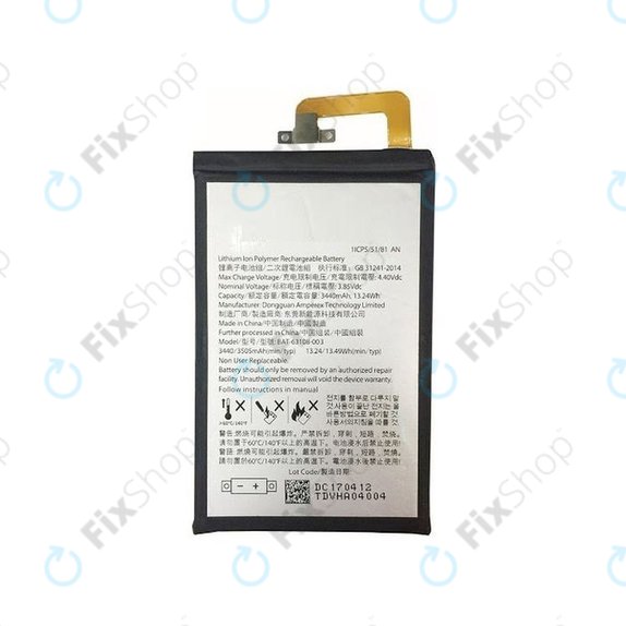 Blackberry Keyone - Akku Batterie BAT-63108-003, 1ICP5/51/81 3505mAh