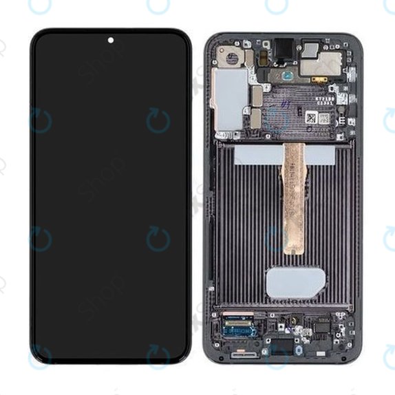 Samsung Galaxy S22 Plus S906B - LCD Display + Touch Screen + Frame (Phantom Black) - GH82-27500A, GH82-27501A Genuine Service Pack