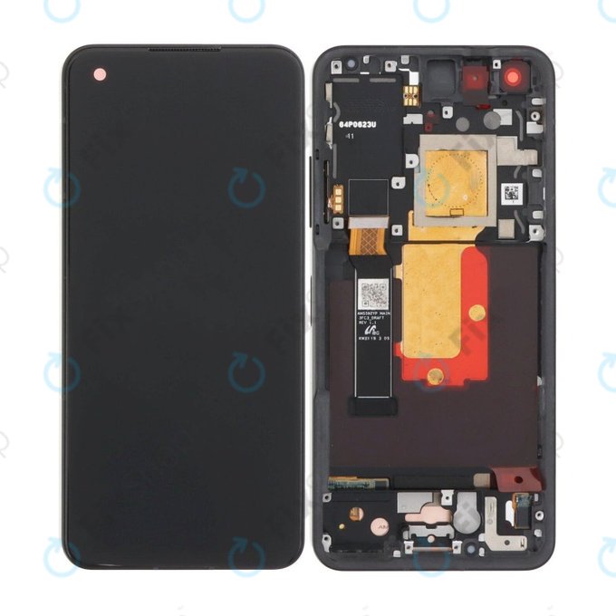 Asus Zenfone 9 AI2202 - LCD Display + Touchscreen Front Glas + Rahmen (Midnight Black) OLED