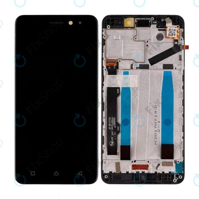 Lenovo K6 K33a48, K6 Power - LCD Display + Touchscreen Front Glas + Rahmen (Black) TFT