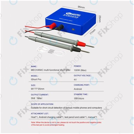 Mechanic iShort Pro - Multifunktionaler Kurzschluss Detektor und entferner