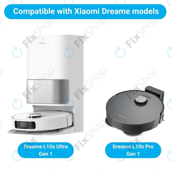 Ersatzteilset für Xiaomi Dreame L10s Ultra, Xiaomi Dreame L10s Pro (1x Hauptbürste, 2x Filter, 2x Seitenbürste, 4x Wischtuch, 2x Staubbeutel)