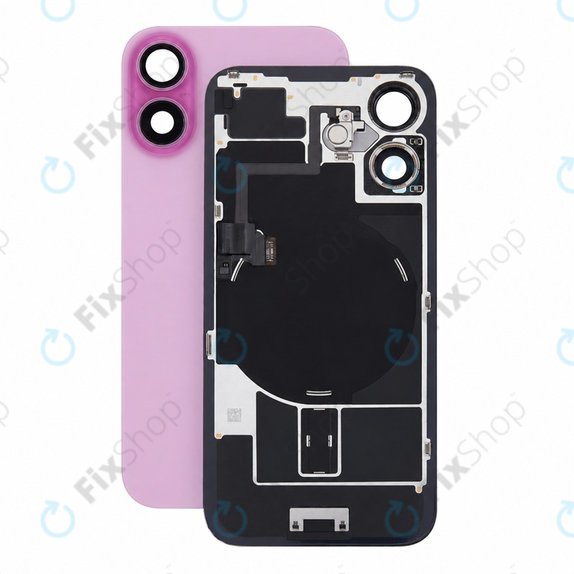 Glas der Rückabdeckung für iPhone 16, Pink, Pulled A