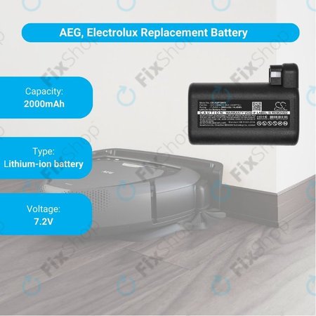 AEG RX-series, Electrolux E, P-series - Akku Batterie S91-0400410-SU2, OSBP72LI, OSBP72LI25 Li-Ion 2000mAh HQ