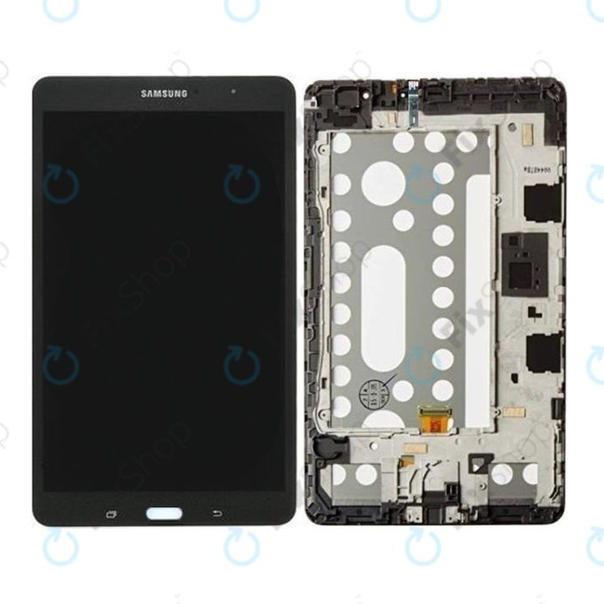Samsung Galaxy Tab 4 Pro 8.4 T320 - LCD Display + Touchscreen Front Glas + Rahmen (Black) - GH97-15556B Genuine Service Pack