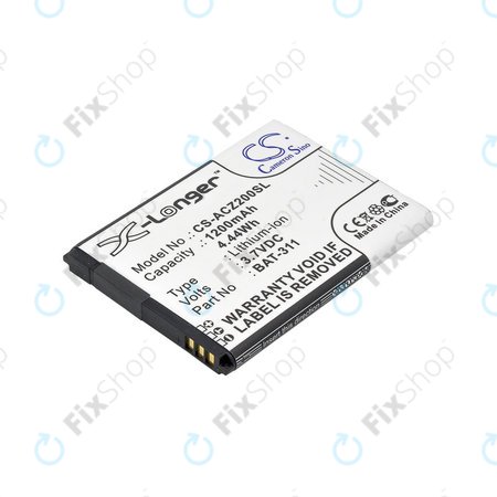 Akku batterie für Acer Liquid Z200, BAT-311, Li-ion, 3.7V, 1200mAh, HQ