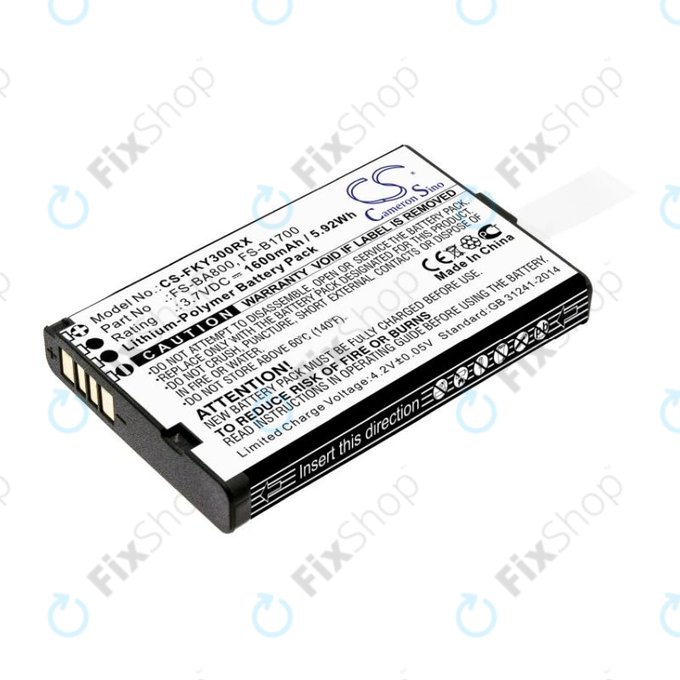 Akku batterie für Flysky FA605, FS-GT2B, FS-I10, 1600mAh, Li-Pol, 3.7V, FS-BA800, HQ