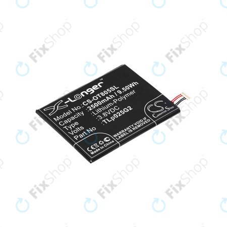 Batterie für Alcatel One Touch Pixi 8", 2500mAh, Li-Pol, 3.8V, TLp025G2, HQ