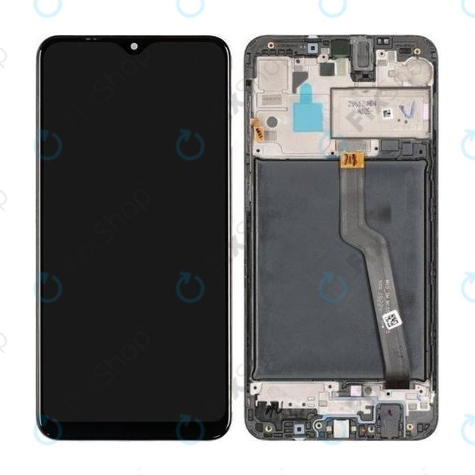 Samsung Galaxy A10 A105F, M10 M105F - LCD Display + Touchscreen Front Glas + Rahmen (Black) - GH82-20227A, GH82-20322A Genuine Service Pack