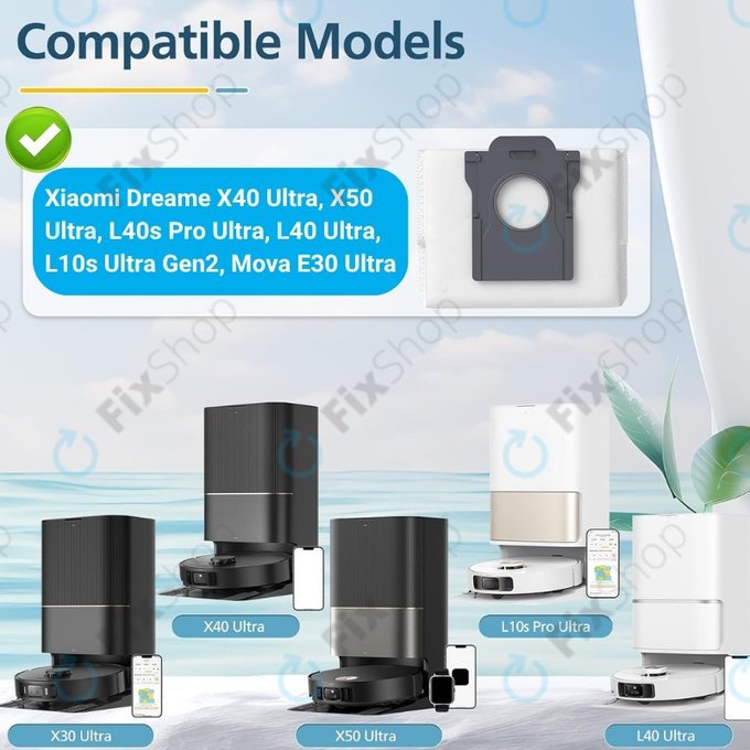 Xiaomi Dreame X40 Ultra, X50 Ultra, L40s Pro Ultra, L40 Ultra, L10s Ultra Gen2, Mova E30 Ultra, Mova V50 Ultra, P60 - Abfallbeutel