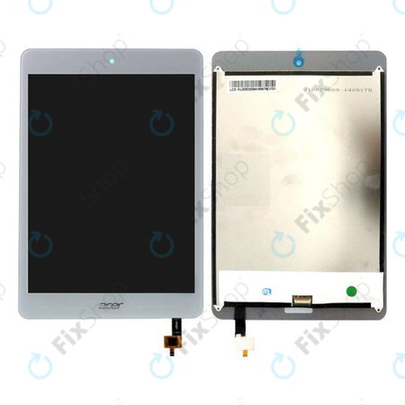 Acer Iconia Tab A1 - 830 7.9" - LCD Display + Touchscreen Front Glas + Rahmen (White) TFT