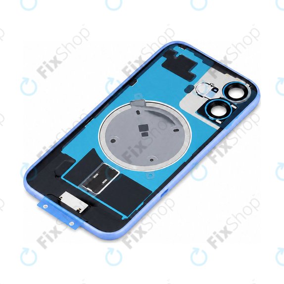 Apple iPhone 16 - Rückgehäuseglas + Kameraglas + Metallplatte + Magsafe-Magnet (Ultramarine)