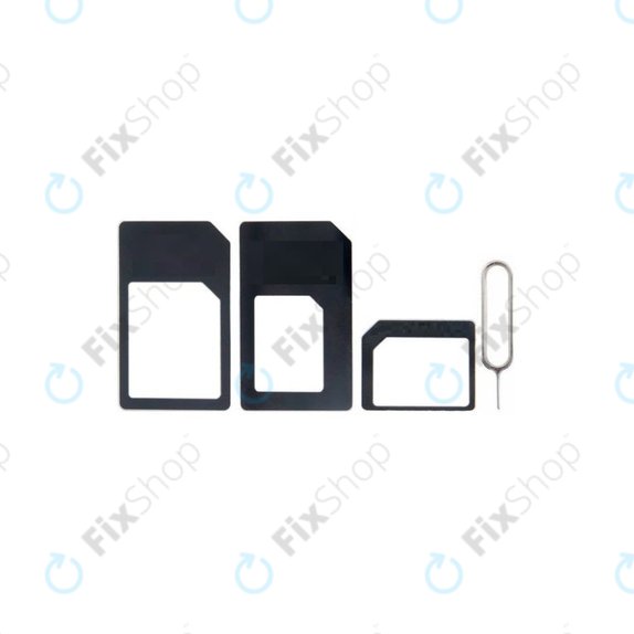 SIM-Adapter 3in1 (NanoSIM, MicroSIM, MiniSIM) + SIM-Sockelöffner