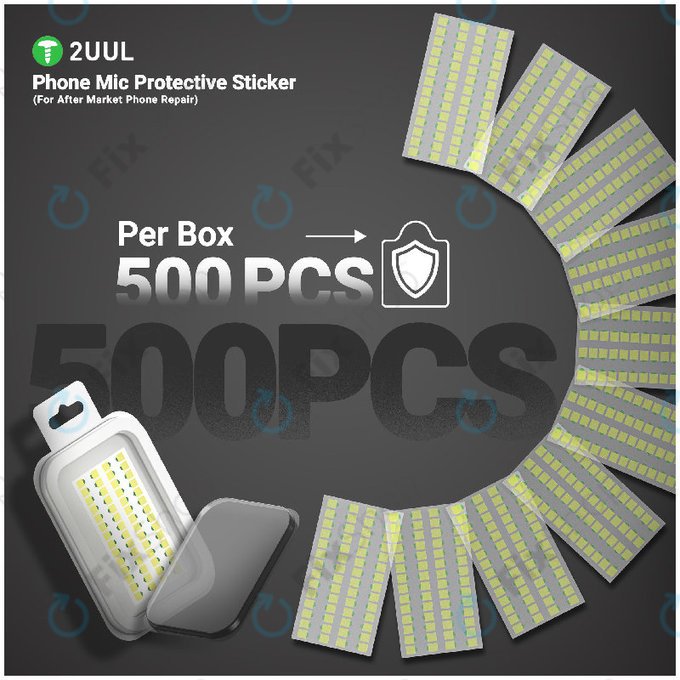 Schutzaufkleber für Telefon-Mikrofone, 2UUL DA32, 500 Stk./Packung