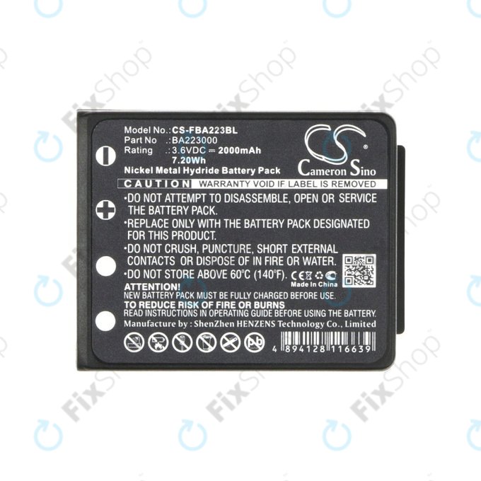 HBC Radiomatic Keynote, Linus 4, Micron 4, 5, 6, 7, Patrol D, Quadrix, Vector Pro - Akku Batterie BA223000, BA223030, FUB6 2000mAh HQ