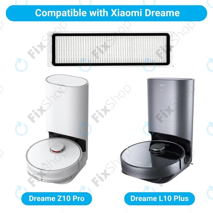 HEPA-Filter, 2 Stk. für Xiaomi Dreame Z10 Pro, L10 Plus, W10, D20 Pro, Xiaomi Robot Vacuum X10+, X20+, S10+, S20+