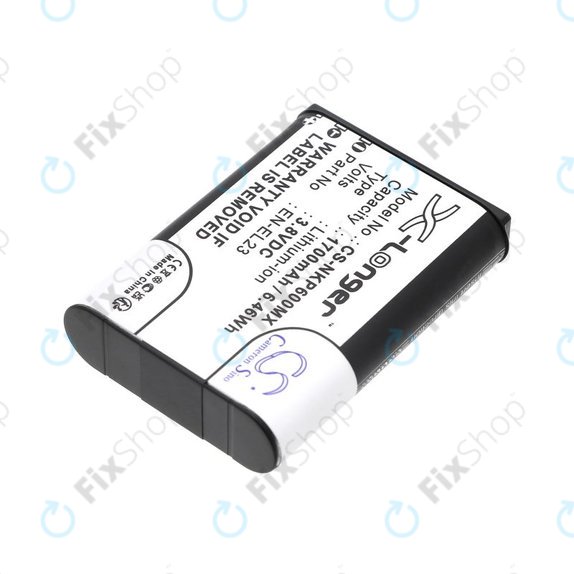 Akku batterie für Nikon Coolpix, 1700mAh, Li-Ion, 3.8V, EN-EL23, HQ