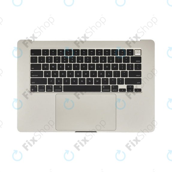 Oberer Tastaturrahmen für MacBook Air 15", A3114 (2024), mit US-Tastatur und Akku, Starlight, 661-40268, Genuine Apple