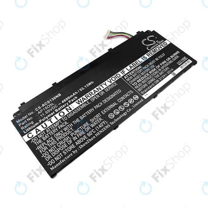 Akku batterie für Acer Aspire S13, Chromebook R13, 4600mAh, Li-Pol, 11.55V, AP15O3K, HQ