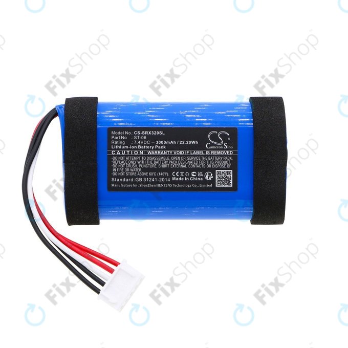 Batterie für Sony SRS-XB31, 3000mAh, Li-Ion, 7.4V, ST-06, HQ