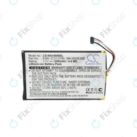 Batterie für Navigon 40 Easy, Plus, Premium, 1200mAh, Li-Pol, 3.7V, 8390-ZC01-0780, HQ