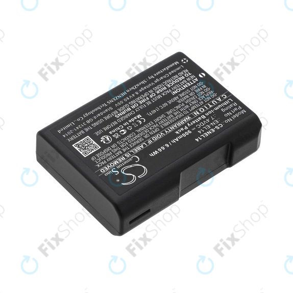 Akku batterie für Nikon D3100 DSLR, 900mAh, Li-Ion, 7.4V, EN-EL14, HQ