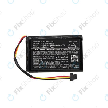 Batterie für TomTom Go 610, 1100mAh, Li-Ion, 3.7V, LAHA1111107, HQ