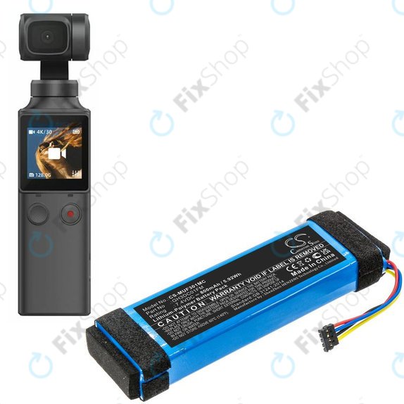 Akku batterie für Xiaomi Fimi Palm, 800mAh, Li-Pol, 7.4V, GH3DC01FM, HQ