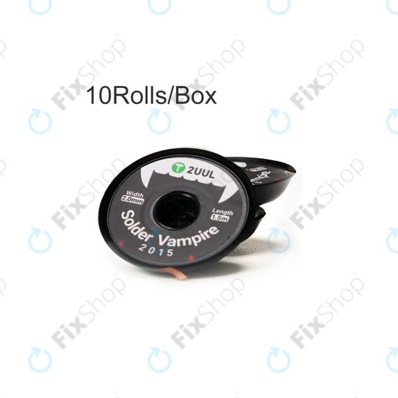 2UUL DW15 Solder Vampire - Entlötgeflecht (20mm × 1.5m) - 10Stk.