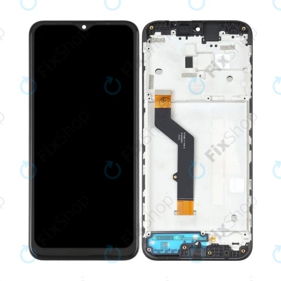 Motorola Moto E7 Plus XT2081 - LCD Display + Touchscreen Front Glas + Rahmen (Black) TFT