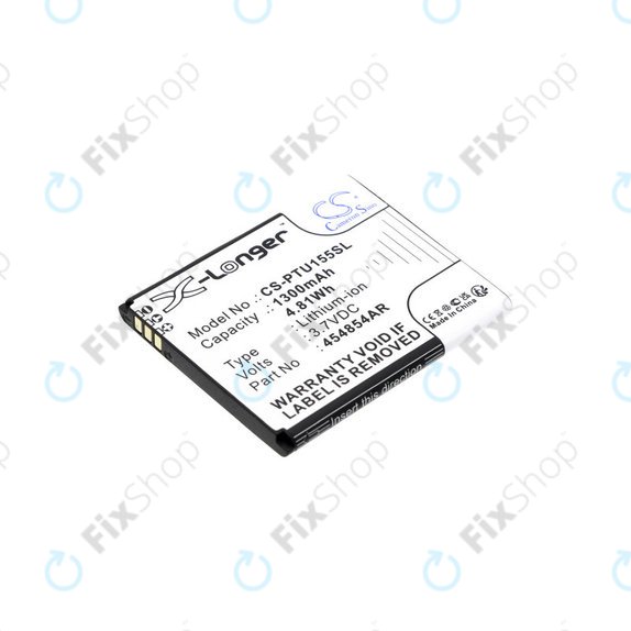 Batterie für Panasonic Kx-Tu150, Kx-Tu150exr, 1300mAh, Li-Ion, 3.7V, 454854AR, HQ