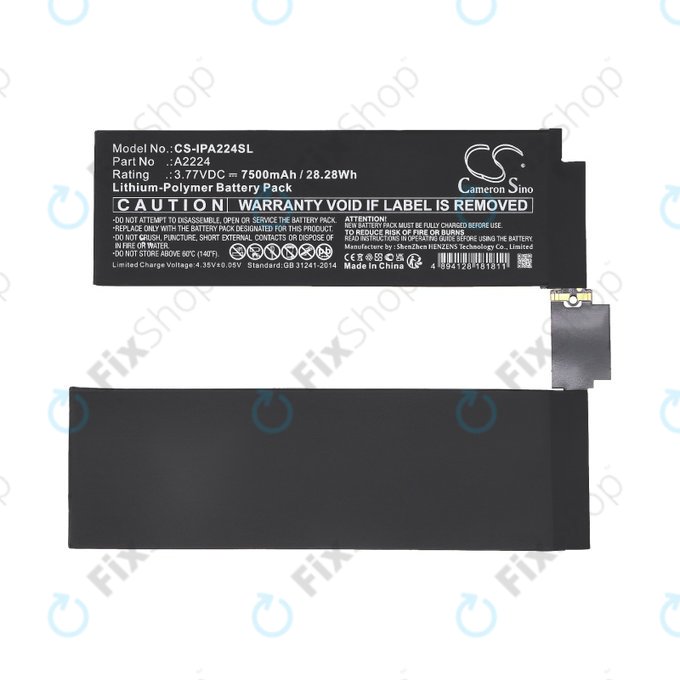 Apple iPad Pro 11.0 (2nd Gen 2020) - Akku Batterie A2224 7500mAh HQ