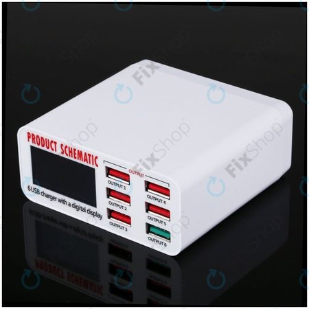 Product Schematic 896 - USB-Ladestation (1x USB 3.0 + 5x USB 2.0)
