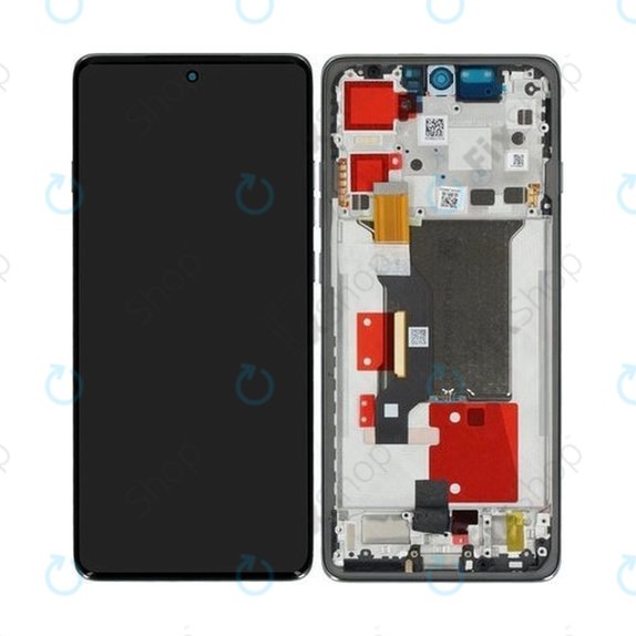 Motorola Edge 60 Pro - LCD Display + Touchscreen Front Glas + Rahmen (Shadow) OLED