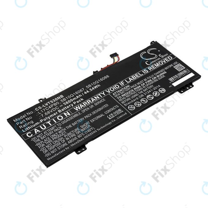 Akku batterie für Lenovo Air 14, Flex 6, Ideapad 530, Yoga 530, 5800mAh, Li-Pol, 7.68V, L17C4PB0, HQ