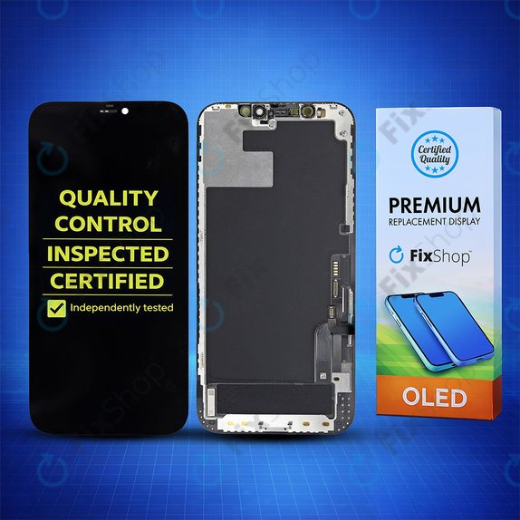 Apple iPhone 12, 12 Pro - LCD Display + Touchscreen Front Glas + Rahmen Hard OLED FixPremium