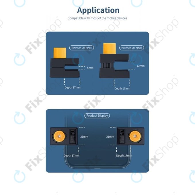 QianLi iClamp 2.0 - Kunststoffklammer mit Gummifüllung - Bereich 12mm (4Stk.)