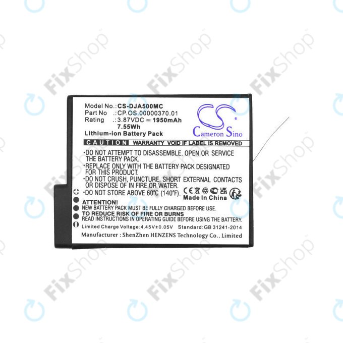 Batterie für DJI Osmo Action 5, 1950mAh, Li-Ion, 3.87V, CP.OS.00000370.01, HQ