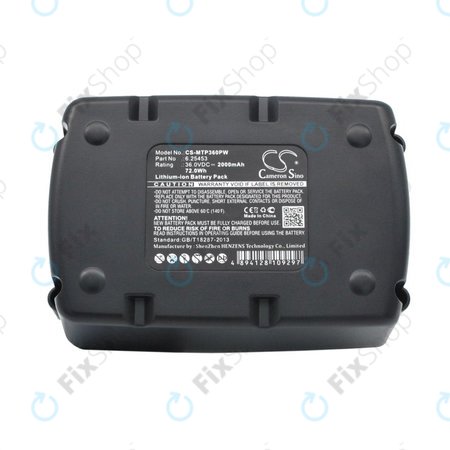 Akku batterie für Metabo Ahs36v, Bha 36 Ltx Compact, 2000mAh, Li-Ion, 36V, 6.25453, HQ