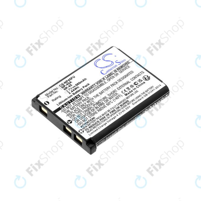 Batterie für Leica, ALBA, Fujifilm, Avision, Praktica, Medion, 660mAh, Li-ion, 3.7V, NP-45, HQ