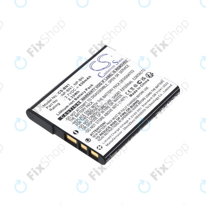 Akku batterie für Sony Cyber-Shot DSC-TX20, TX9, 630mAh, Li-Ion, 3.7V, NP-BN1, HQ