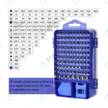 Kingsdun - Professionelles Schraubendreher-Set für Handy-, PC- & Elektronikreparatur 115in1