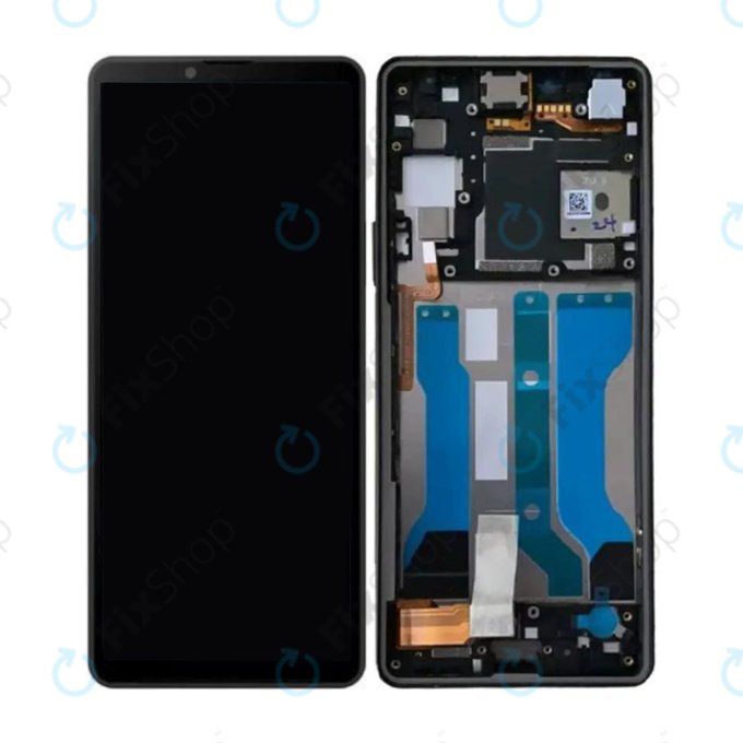 Sony Xperia 10 V - LCD Display + Touchscreen Front Glas + Rahmen (Black) OLED