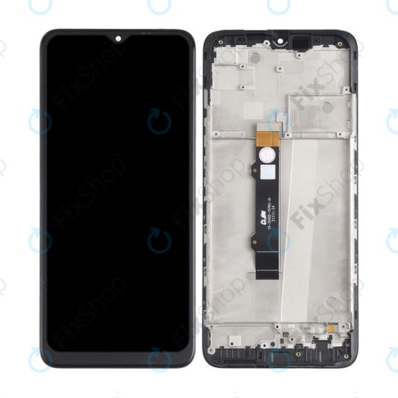 Motorola Moto G50 XT2137 - LCD Display + Touchscreen Front Glas + Rahmen (Steel Gray) TFT