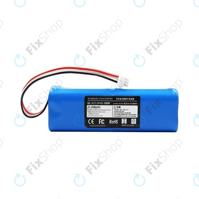 Xiaomi Roidmi EVE Plus, Viomi, Lydsto, Proscenic, Tefal - Akku Batterie XJT-2P4S-5200 Li-Ion 14.4V 5200mAh