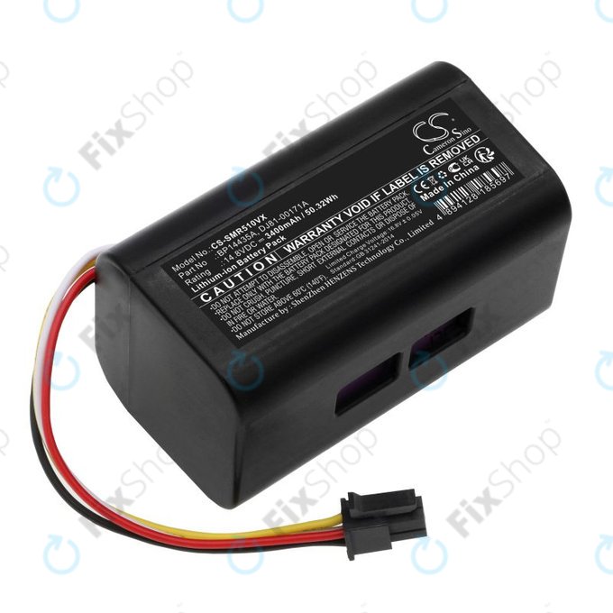 Akku batterie für Samsung PowerBot-E, Eureka i5, Midea i5, i9, 3400mAh, Li-Ion, 14.8V, BP14435A, HQ