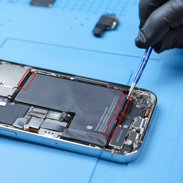 Suchen Sie die Klebe-Abziehlaschen