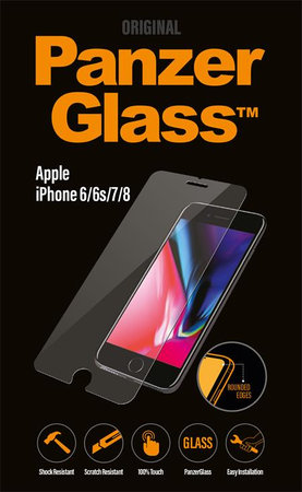 PanzerGlass - Gehärtetes Glas Standard Fit für iPhone 6, 6s, 7, 8, SE 2020 und SE 2022, transparent