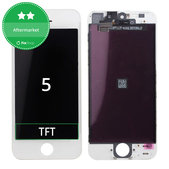 Display für iPhone 5, White, Touchscreen-Glas mit Rahmen