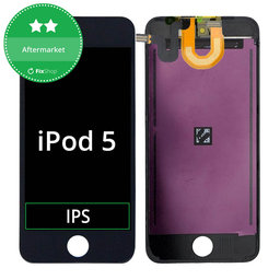 Apple iPod Touch (5th Gen, 6th Gen, 7th Gen) - LCD Display + Touchscreen Front Glas + Rahmen (Black) TFT